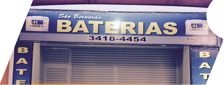 Loja de baterias em São Bernardo - frente da loja